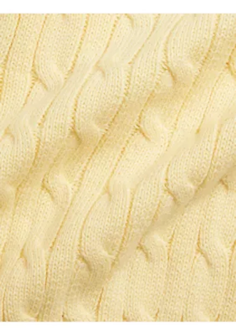 Baby Boys Cable-Knit Cotton V-Neck Cardigan
