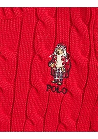 Baby Boys Polo Bear Cable Knit Cotton Sweater