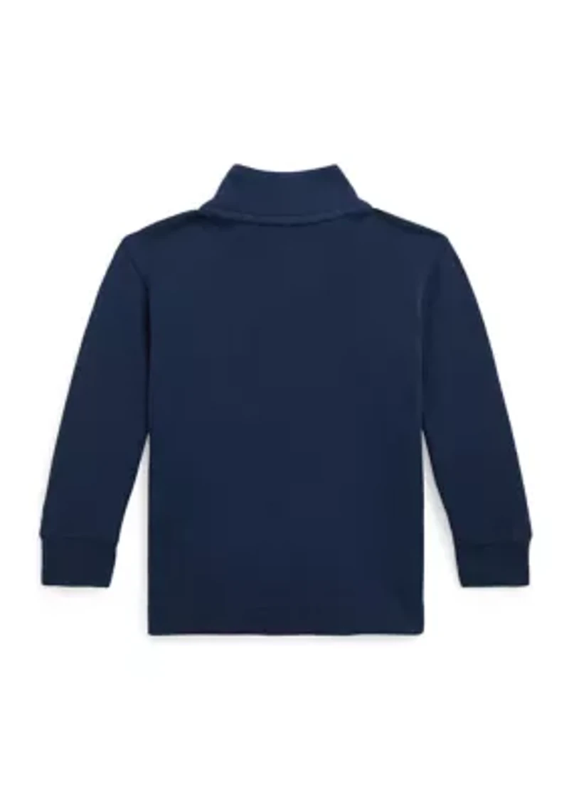 Baby Boys Cotton Interlock Quarter-Zip Pullover