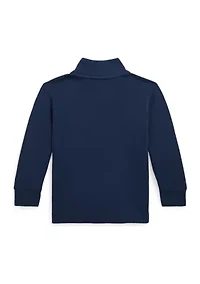 Baby Boys Cotton Interlock Quarter-Zip Pullover
