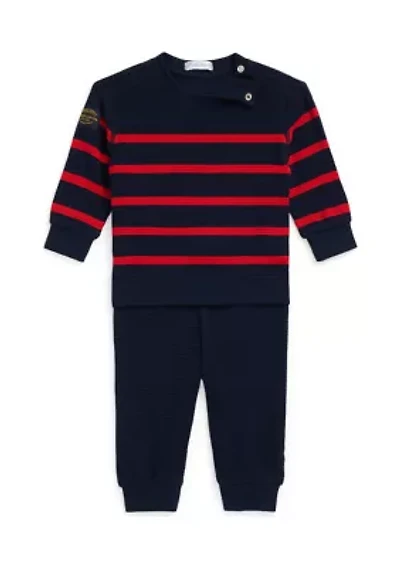 Baby Boys Waffle Knit Sweater and Pants Set