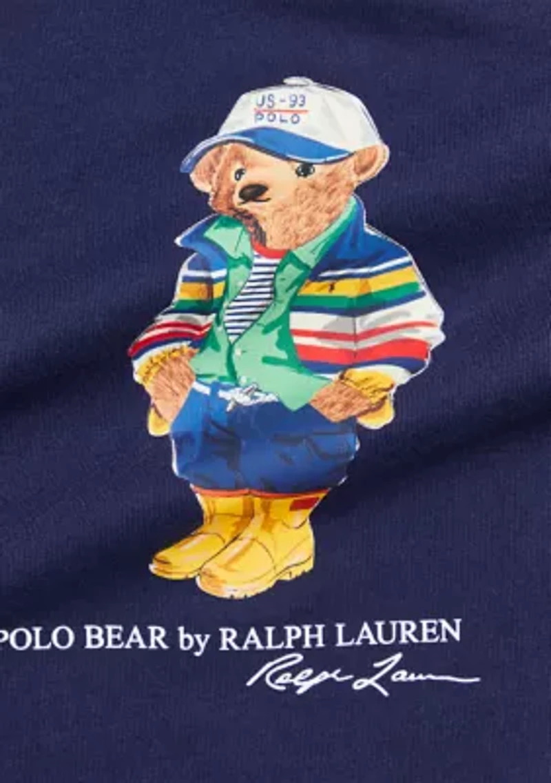 Baby Boys Polo Bear Jersey T-Shirt & Fleece Pants Set