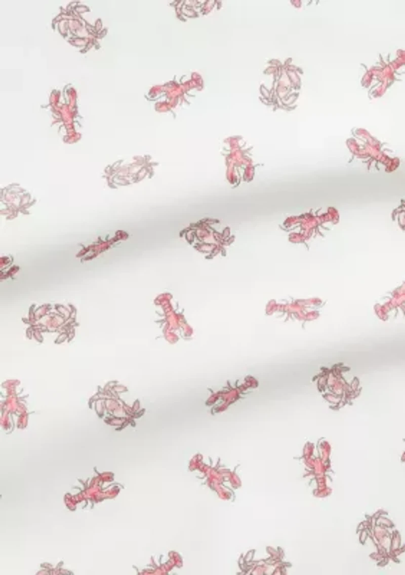 Baby Boys Crab Print Soft Cotton Polo Shortall