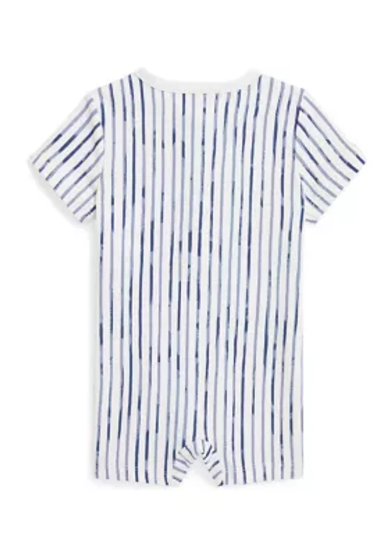Baby Boys Striped Cotton Henley Shortall
