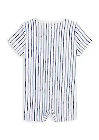 Baby Boys Striped Cotton Henley Shortall