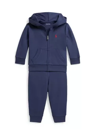 Baby Boys French Terry Full-Zip Hoodie and Pant Set