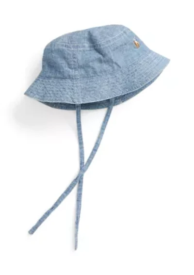 Baby Boys Indigo Cotton Chambray Hat