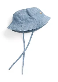 Baby Boys Indigo Cotton Chambray Hat