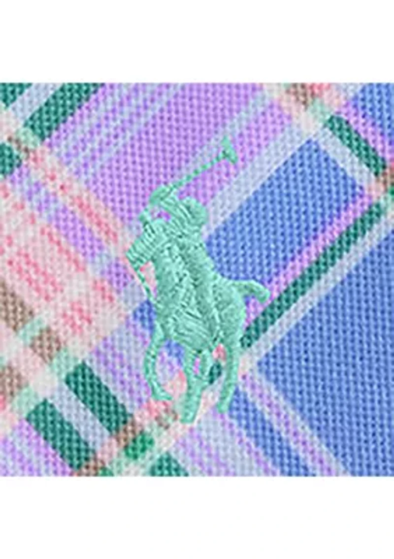 Baby Boys Plaid Printed Cotton Mesh Polo Shortall