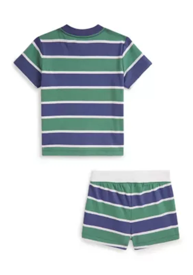 Baby Boys Polo Bear Cotton Jersey T-Shirt and Shorts Set
