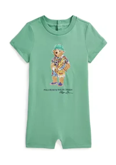 Baby Boys Polo Bear Cotton Jersey Shortall