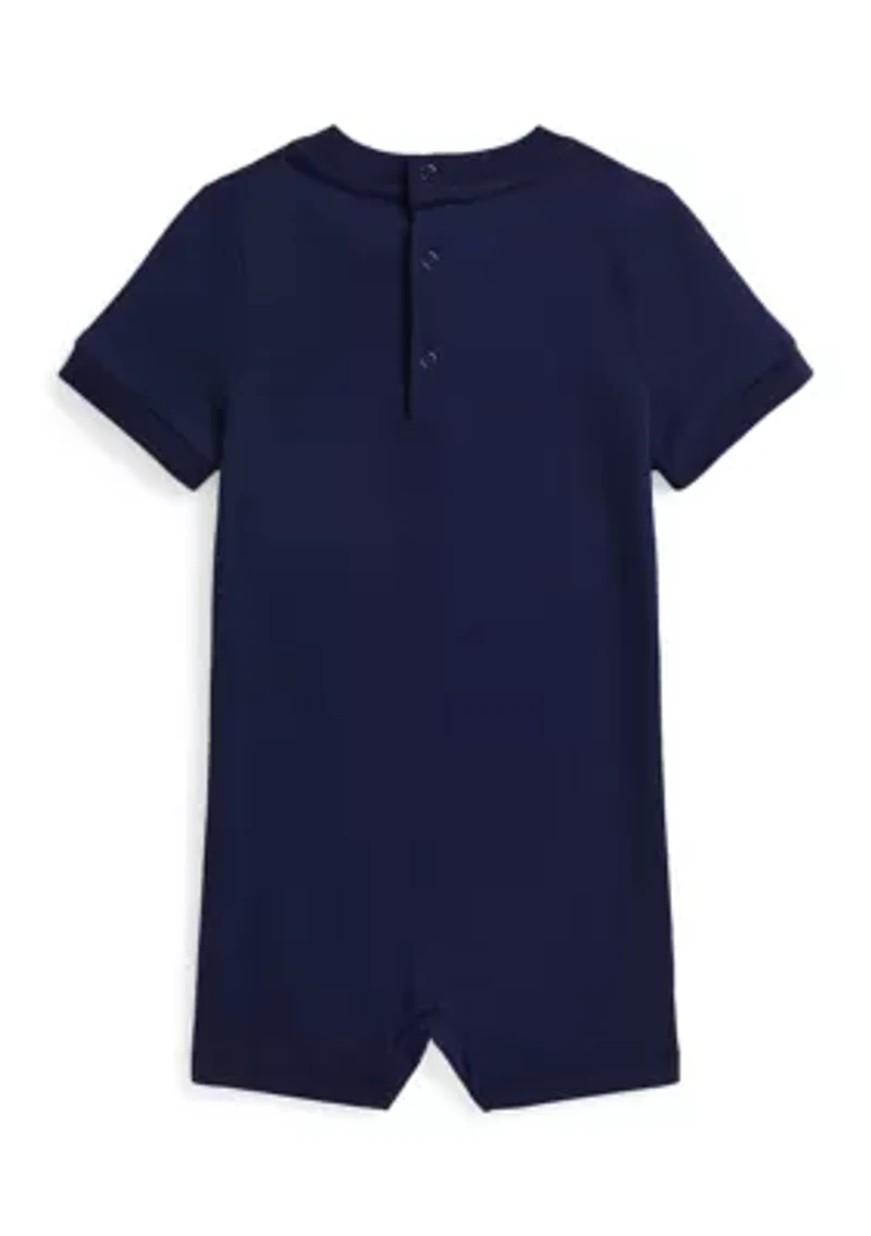 Baby Boys Polo Bear Cotton Jersey Shortall