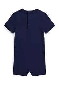 Baby Boys Polo Bear Cotton Jersey Shortall