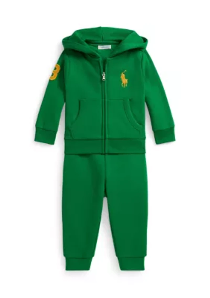 Baby Boys Big Pony Fleece Hoodie & Jogger Pant Set
