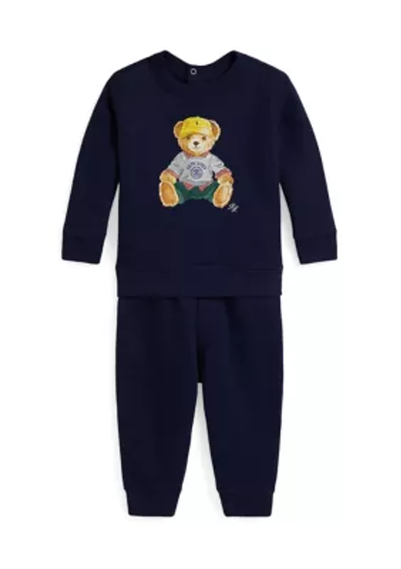 Baby Boys Polo Bear Fleece Sweatshirt & Pant Set