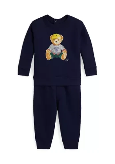 Baby Boys Polo Bear Fleece Sweatshirt & Pant Set