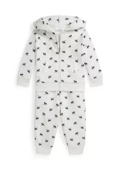 Baby Boys Elk Fleece Full-Zip Hoodie & Pant Set