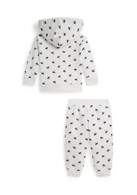 Baby Boys Elk Fleece Full-Zip Hoodie & Pant Set
