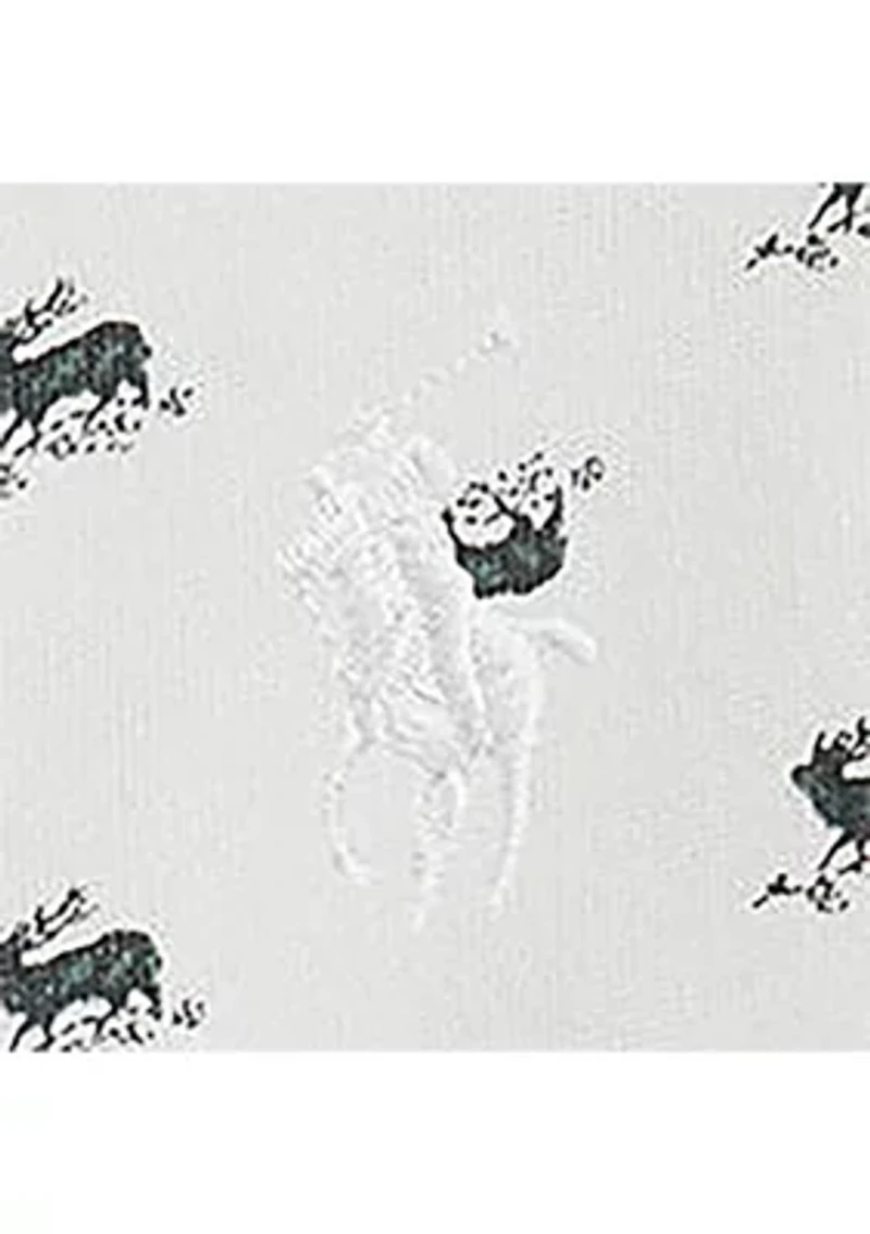 Baby Boys Elk-Print Fleece Coverall