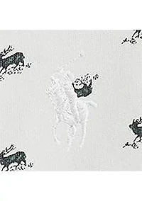 Baby Boys Elk-Print Fleece Coverall