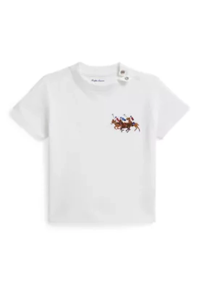 Baby Boys Triple-Pony Cotton Jersey T-Shirt
