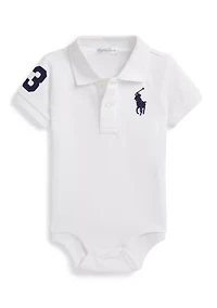 Baby Boys Big Pony Cotton Polo Bodysuit