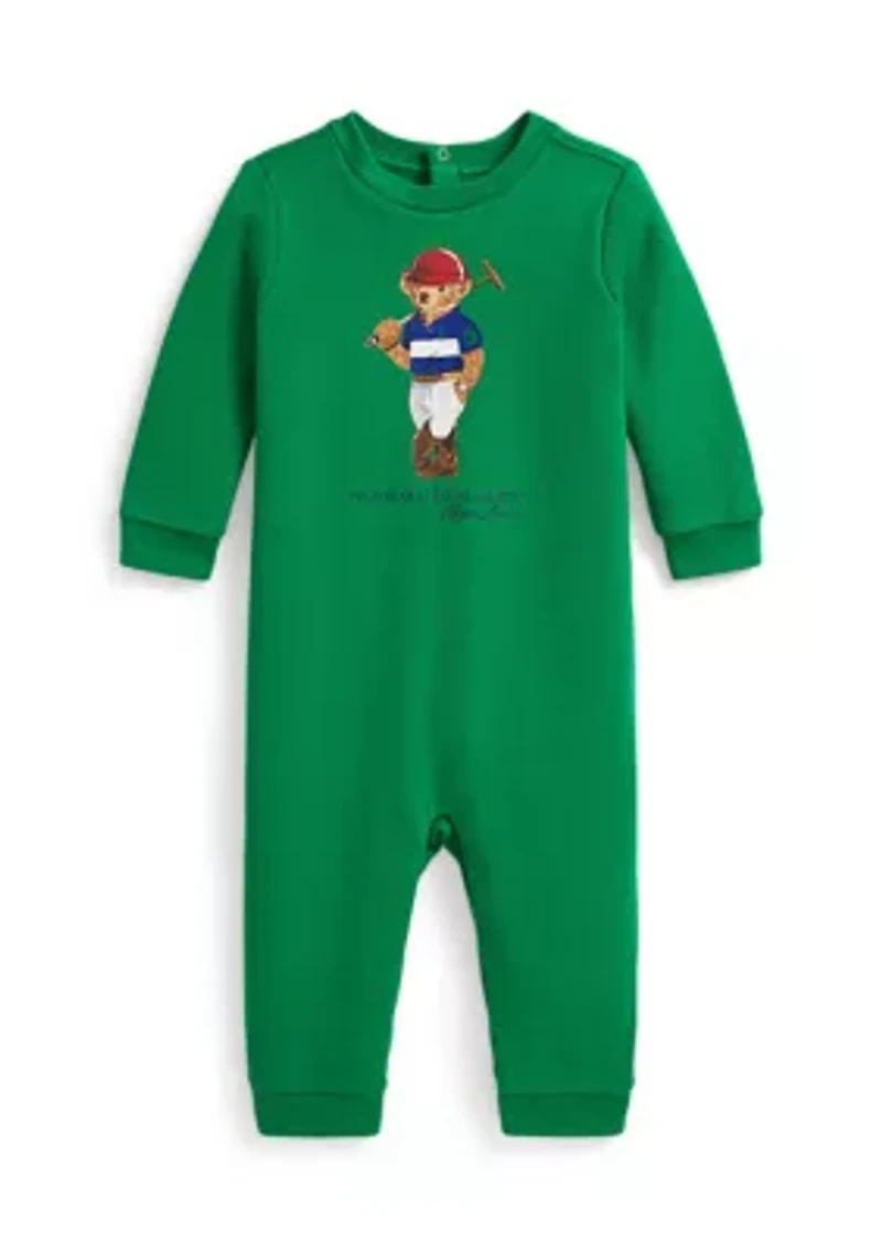 Baby Boys Polo Bear Fleece Coverall