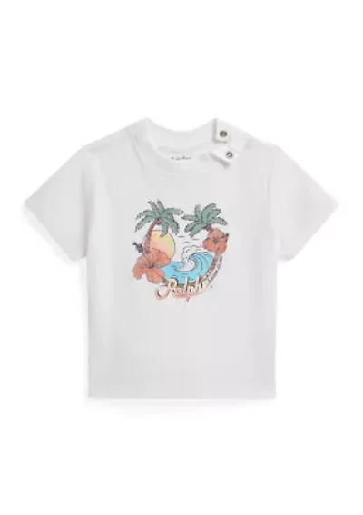 Baby Boys Cotton Jersey Graphic T-Shirt