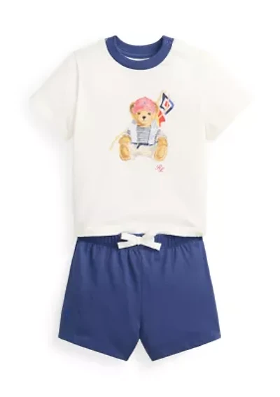 Baby Boys Polo Bear Cotton Jersey T-Shirt & Shorts