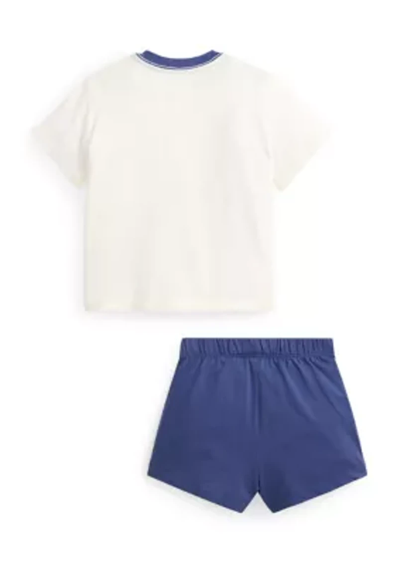 Baby Boys Polo Bear Cotton Jersey T-Shirt & Shorts