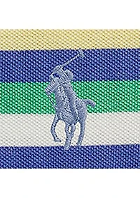 Baby Boys Striped Cotton Mesh Polo Shortall