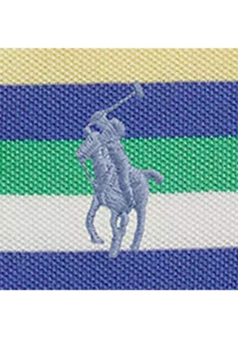 Baby Boys Striped Cotton Mesh Polo Shortall