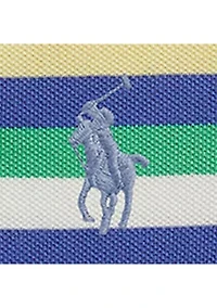 Baby Boys Striped Cotton Mesh Polo Shortall