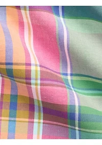 Baby Boys Plaid Poplin Shirt & Flex Abrasion Pants