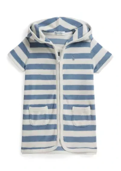 Baby Boys Striped Terry Hooded Cover-Up