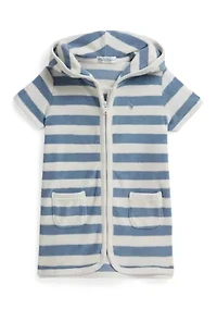 Baby Boys Striped Terry Hooded Cover-Up