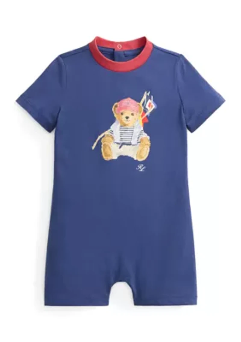 Baby Boys Polo Bear Cotton Jersey Shortall