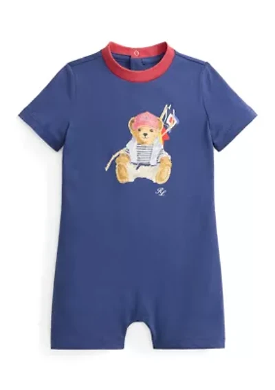 Baby Boys Polo Bear Cotton Jersey Shortall