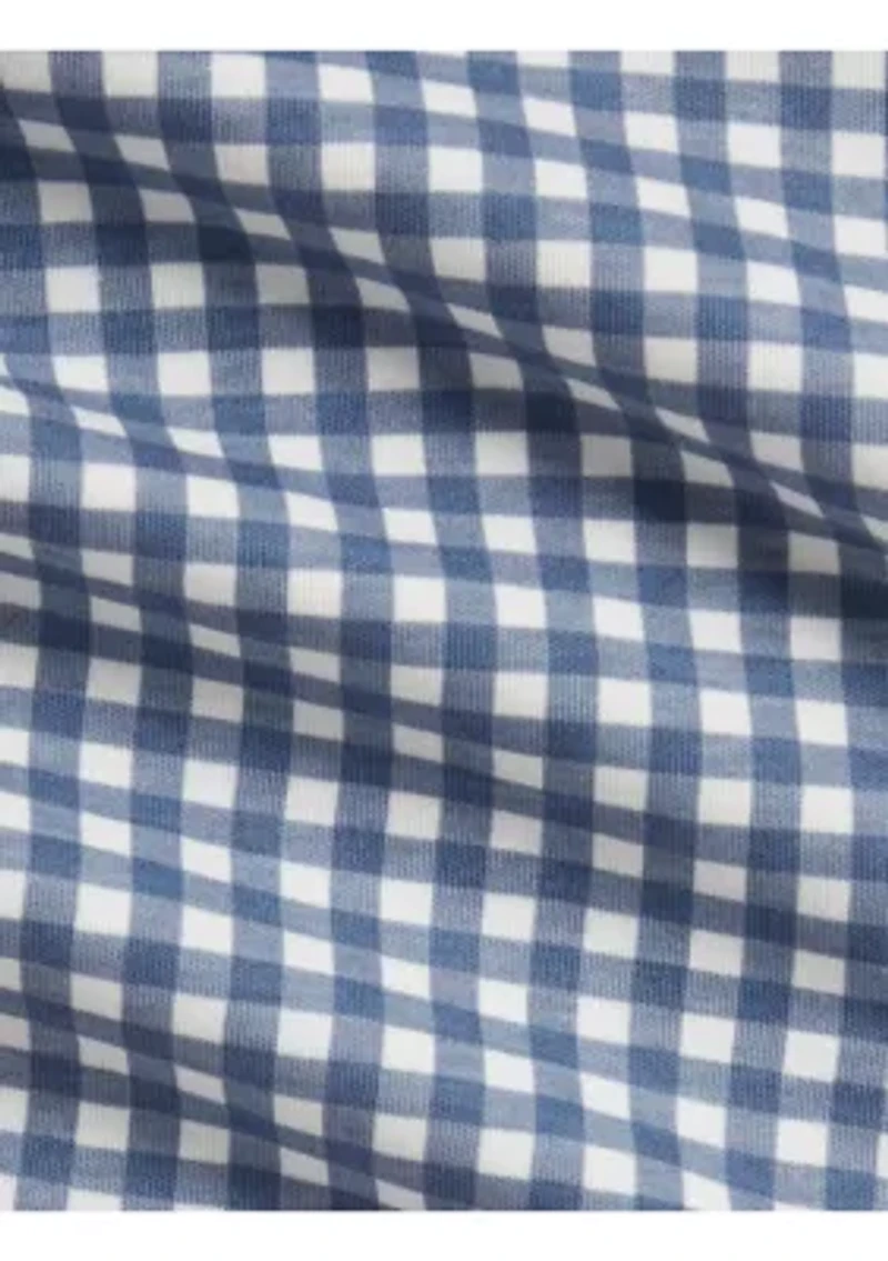 Baby Boys Gingham Soft Cotton Polo Shortall