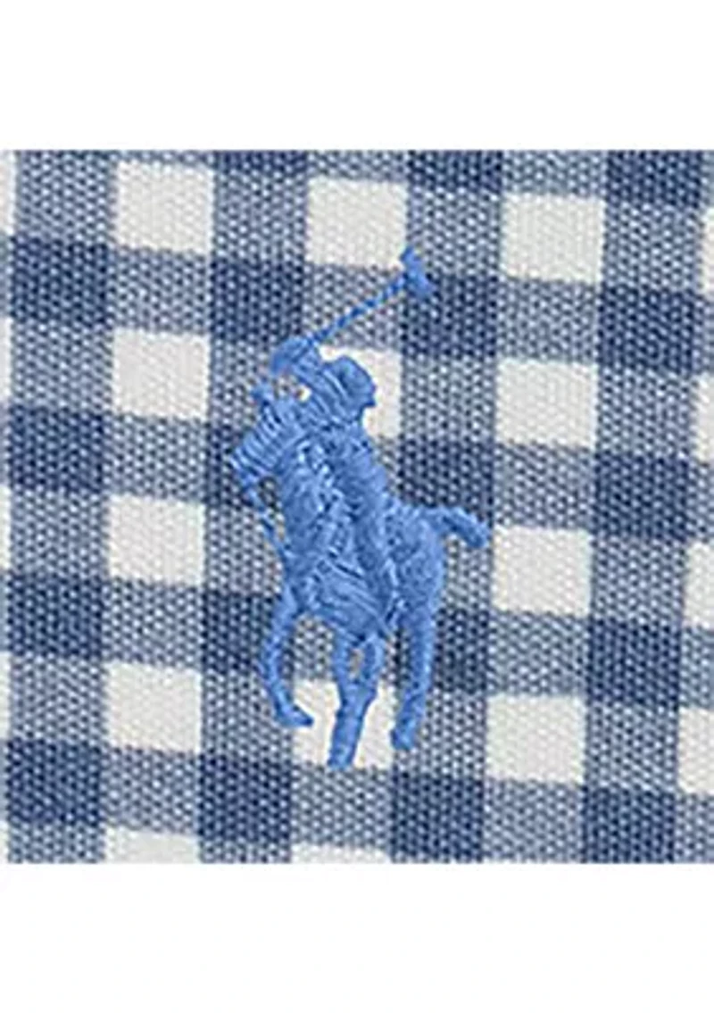 Baby Boys Gingham Soft Cotton Polo Shortall