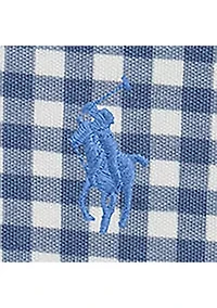 Baby Boys Gingham Soft Cotton Polo Shortall