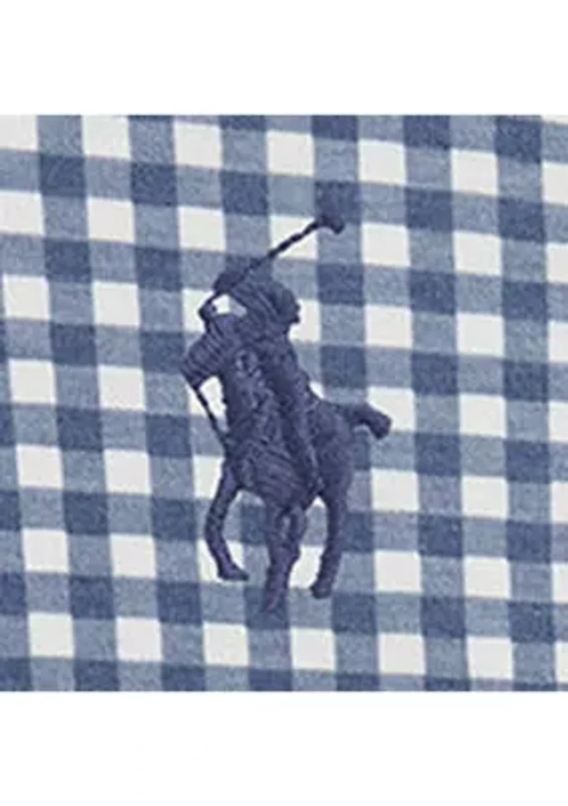 Baby Boys Gingham Cotton Footed Coverall