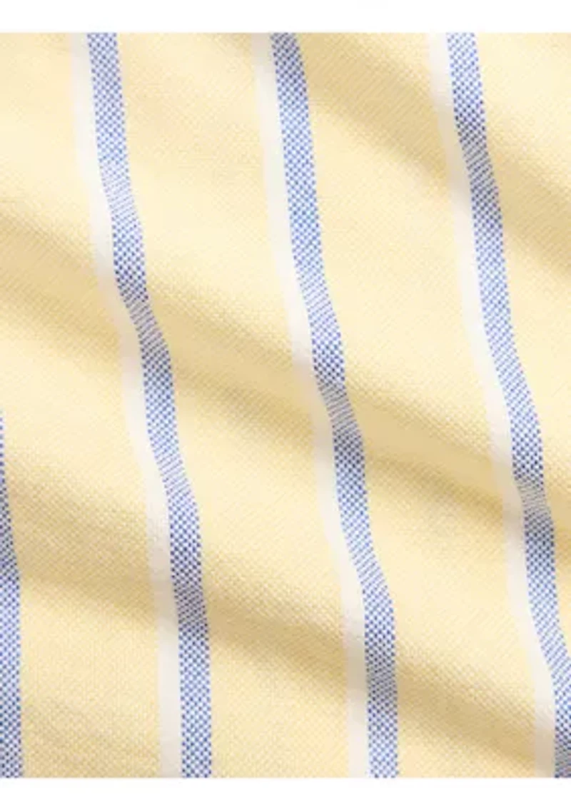 Baby Boys Striped Cotton Oxford Shirt & Short