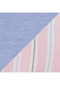 Baby Boys Oxford Mesh Polo Shirt & Striped Short