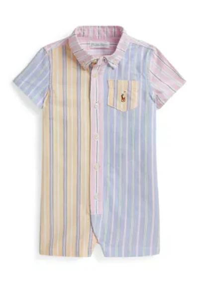 Baby Boys Cotton Oxford Fun Shortall