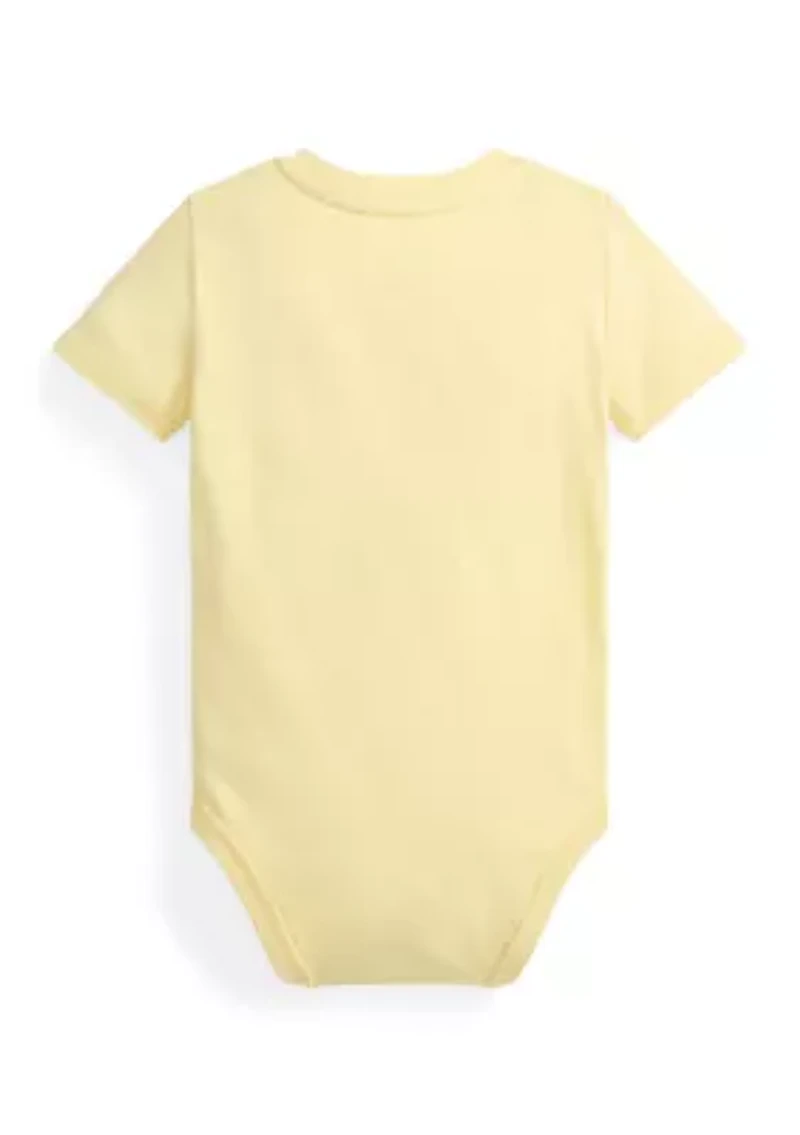 Baby Boys Polo Bear Cotton Jersey Bodysuit