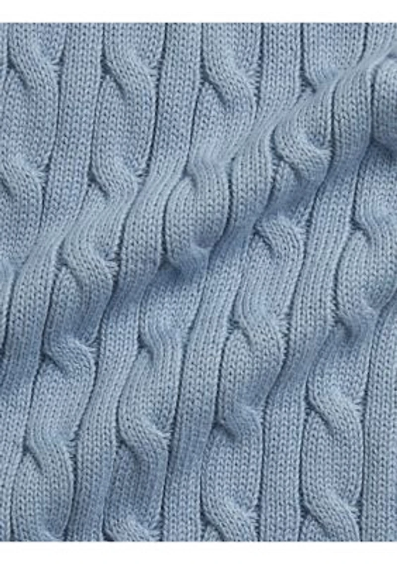 Baby Boys Cable-Knit Cotton Polo Shortall