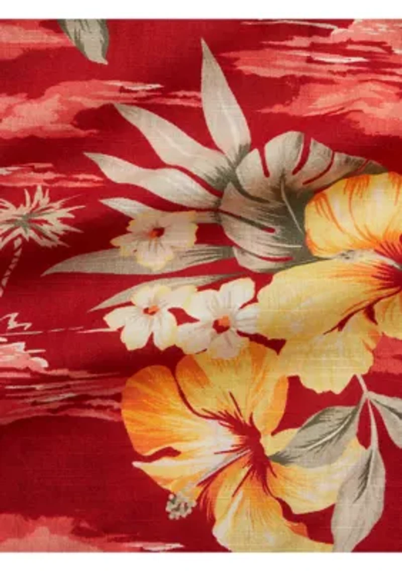 Baby Boys Floral-Print Cotton Shirt and Shorts Set