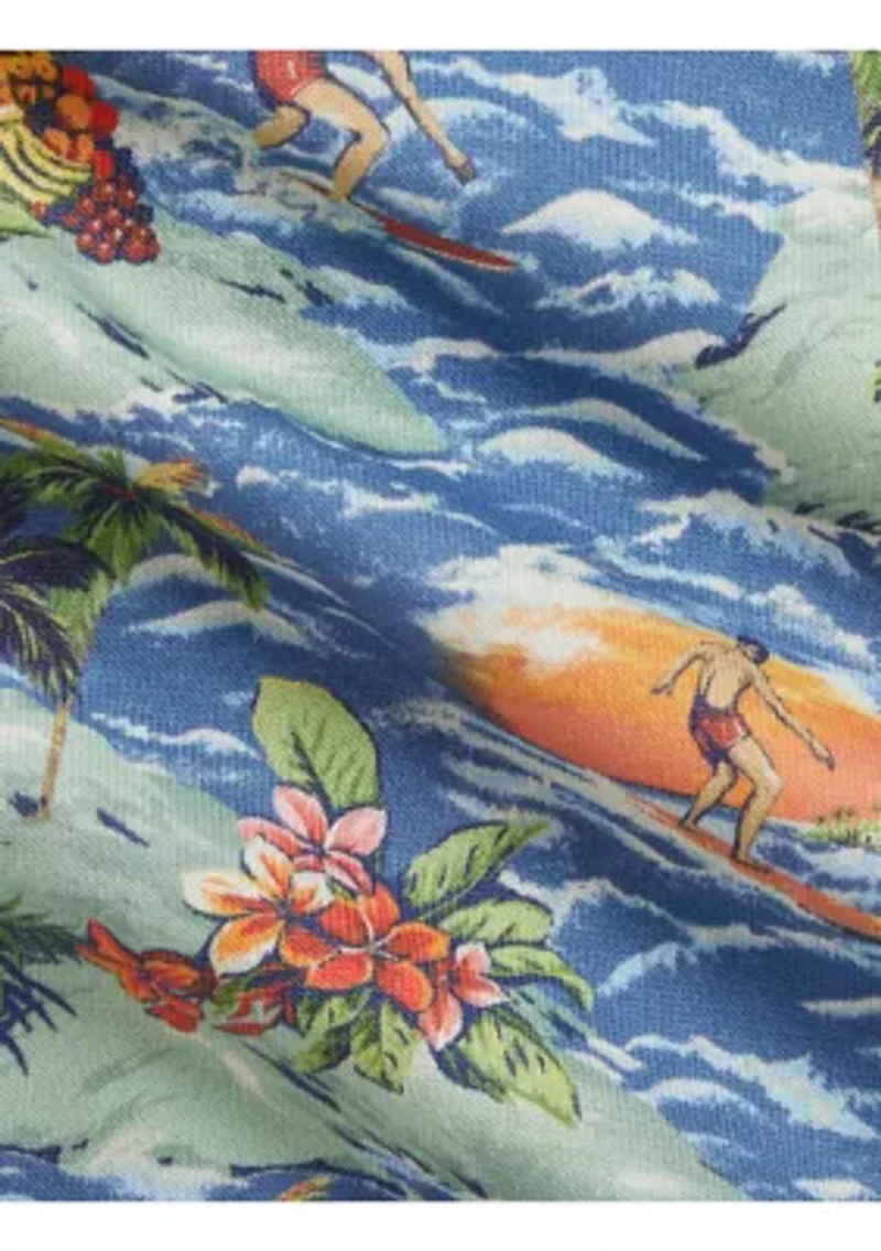 Baby Boys Tropical-Print Terry Hoodie & Short