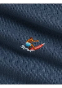 Baby Boys Embroidered Cotton Mesh Polo Shortall